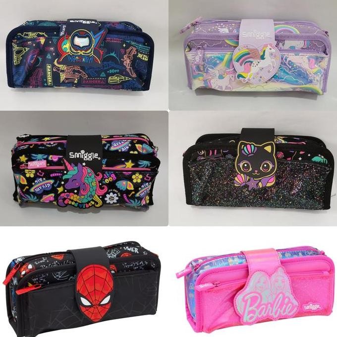 

TERBARU - KOTAK PENSIL PENCIL CASE SMIGGLE SEQUIN / THREEFOLD / KAIN
