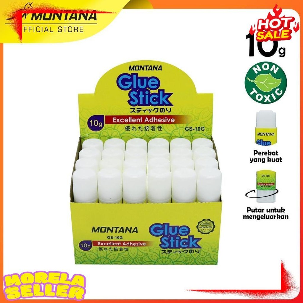 

Montana Glue Stick Lem Batang 10G 24 Pcs Strong Adhesive Perekat Serbaguna Gs-10/Box Diskon Setengah Harga