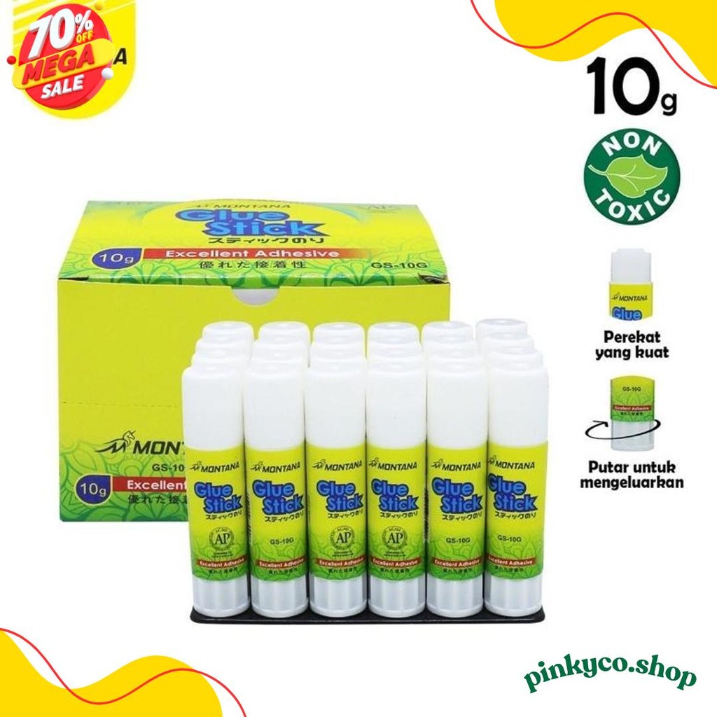 

[ 24 Pcs ] Montana Glue Stick / Lem Batang Montana Gs-10 / 10Gr Diskon