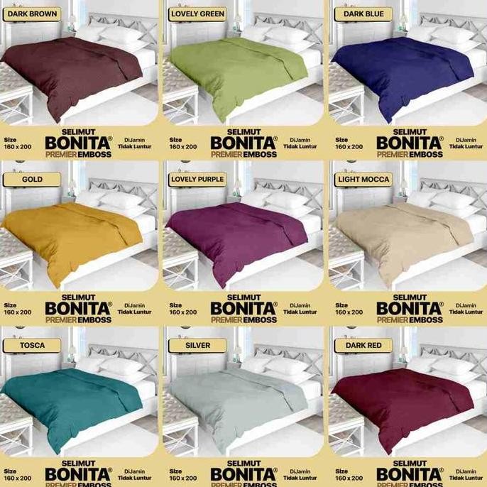 BONITA LUXURY - SELIMUT BULU (160X200) PREMIER POLOS EMBOSSED TERLARIS