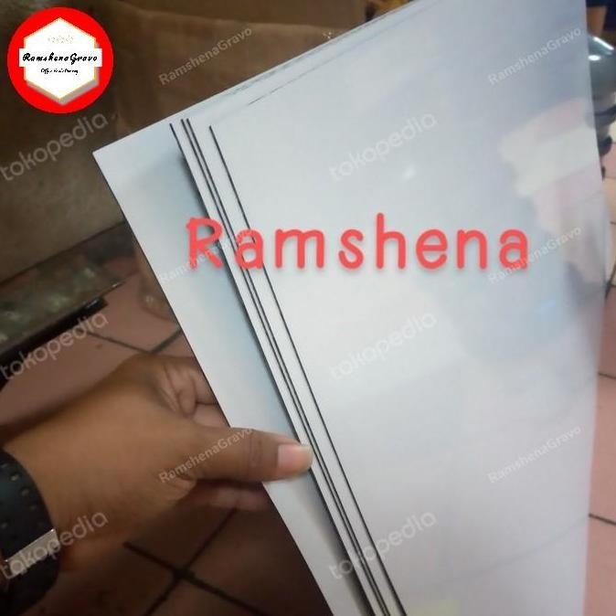 

READY gravoply/bahan nametag/putih/60x120cm tebal 1.5mm/putih NEW