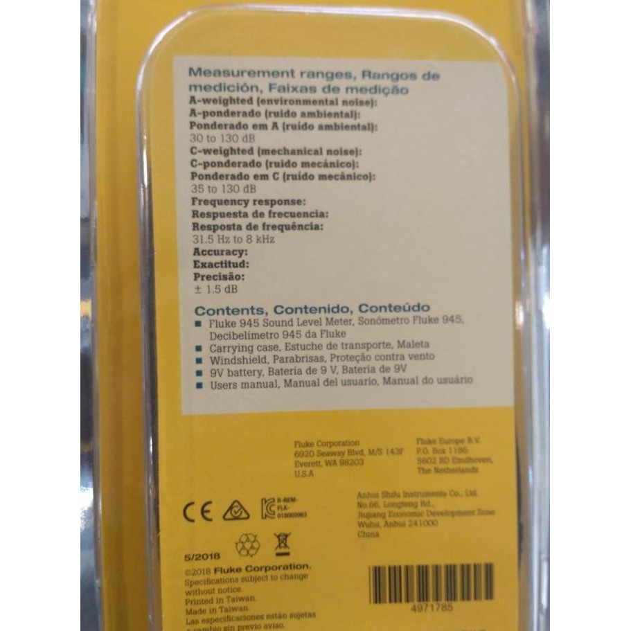 Murah Fluke 945 Sound Level Meter / Spl Meter Pluke 945 30 Hingga 130 Db