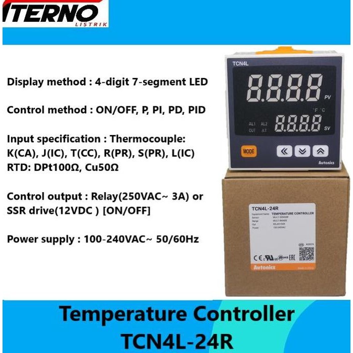 Grosir Tcn4L-24R Temperature Controller Autonics Tcn4L24R
