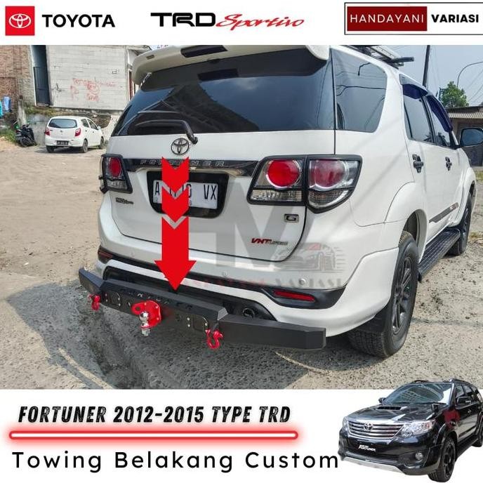 Towing Pengaman Bumper Belakang Toyota Fortuner TRD 2012 2015 Towing Custom Led