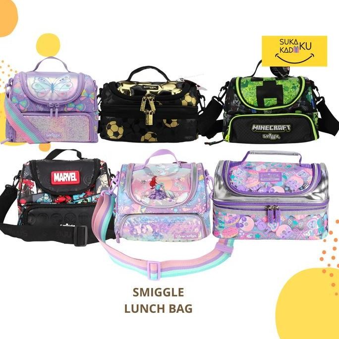 SMIGGLE Lunchbag Sling Tas Bekal Kotak Makan Anak Bola Minecraft BS