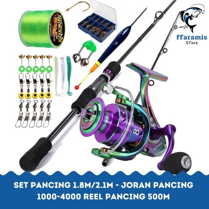 Tersedia Set Pancing 1.8m/2.1m - Joran Pancing 1000-4000 Reel Pancing 500M