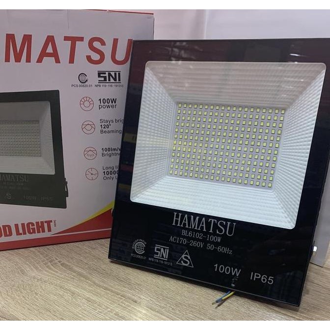 Tersedia Hamatsu Lampu Sorot Led SNI 100W 100 Watt