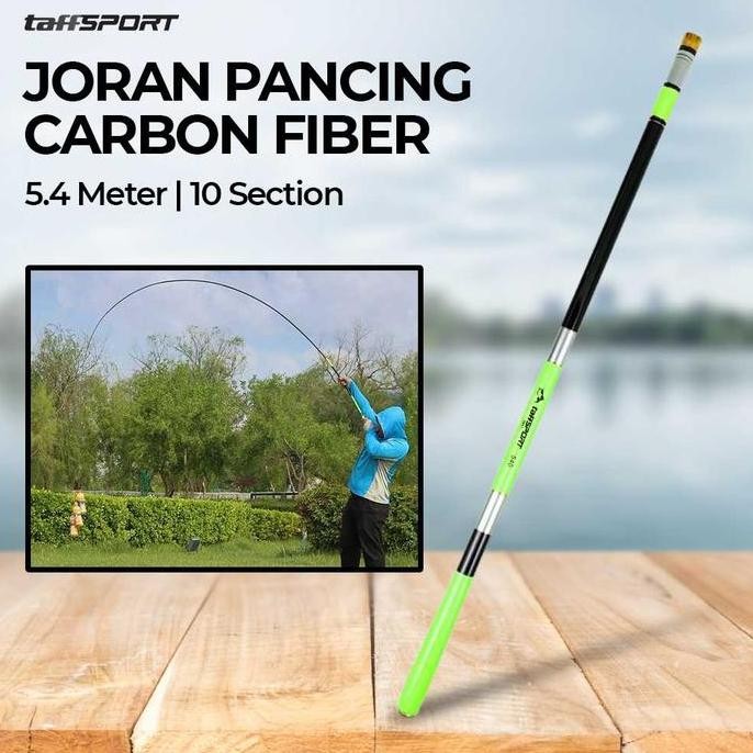 Tersedia Joran Pancing Tegek 3.4 4.5 5.4 5.8 Meter Carbon FIber TaffSPORT Pole Fishing Rod - 5841