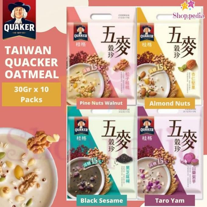 

Quaker Instant Oatmeal Taiwan Five Spice Series Black Sesame Almond Best Seller