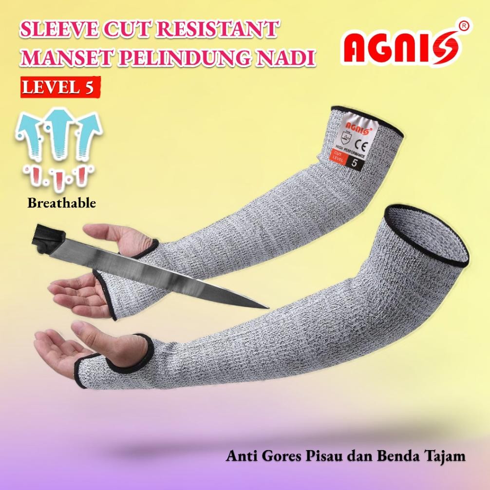 

Sleeve Cut Resistant MANSET Pelindung Nadi Level 5 Anti Gores Pisau Cutter