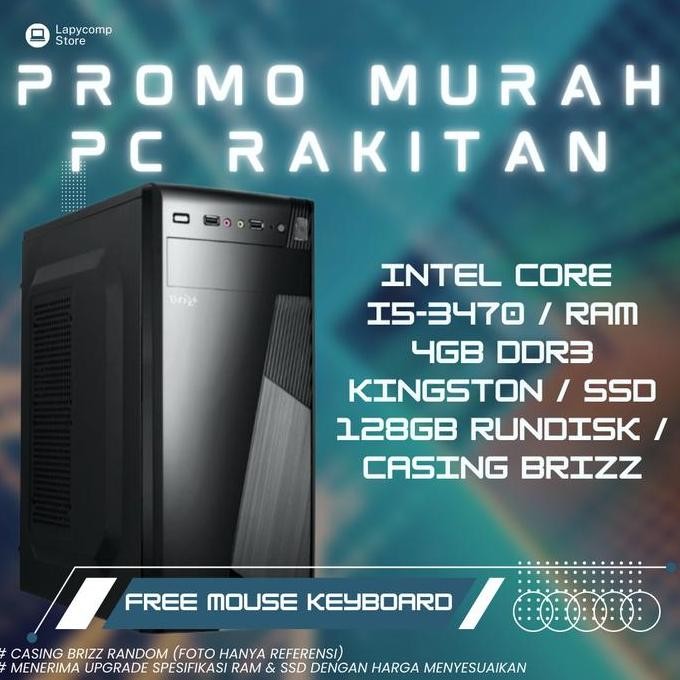PC RAKITAN RAM 8GB INTEL CORE I5 HDD 500GB NO DVD MURAH HANYA 2 JUTAAN