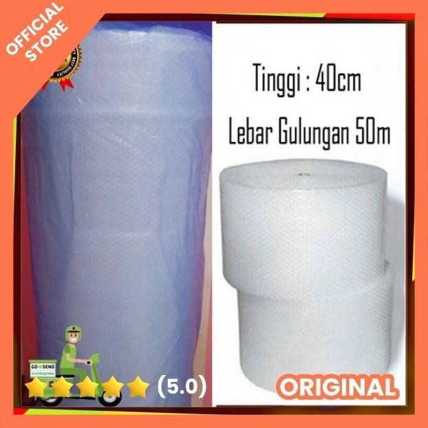 

Produk Baru!! Bubble Wrap Roll 40cm x 50m Tebal Bening Hitam Packing Aman