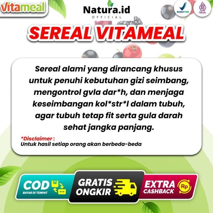

Paket 3 Box Vitameal Sereal Oat Pengganti Nasi Meal Replacement Granola Food Cereal Oatmeal Susu Promo