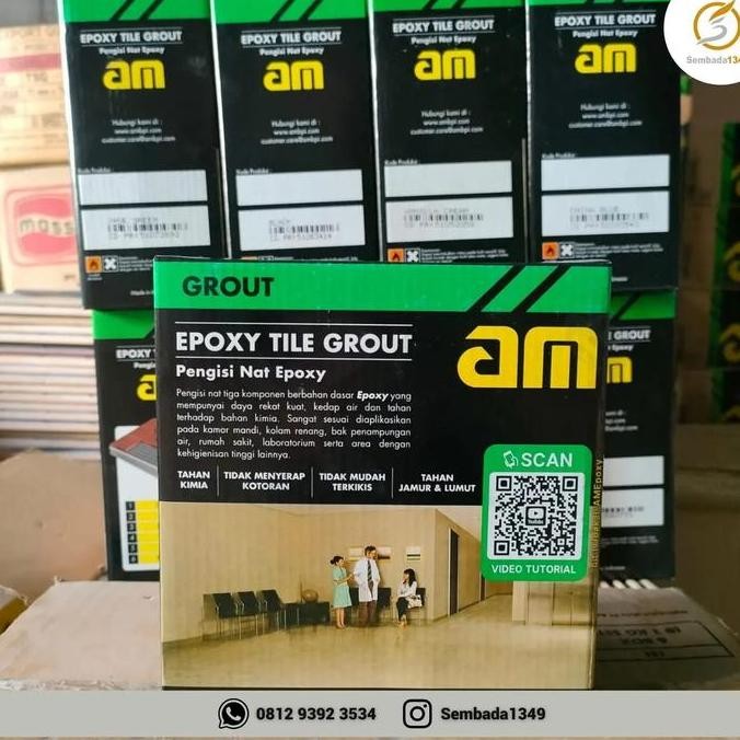 Isi Nat Keramik Kolam Renang Am 55 Epoxy Tile Grout - Putih