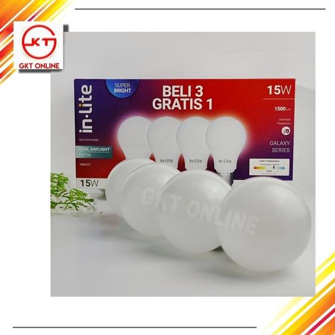 Tersedia Lampu LED Bohlam In-Lite 15 watt / Lampu paket LED Inlite 15 watt