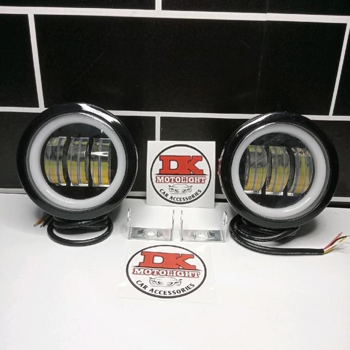 Tersedia Lampu Sorot Foglamp Daymaker 3 Lensa Bulat 3,5 Inchi Motor Mobil Car
