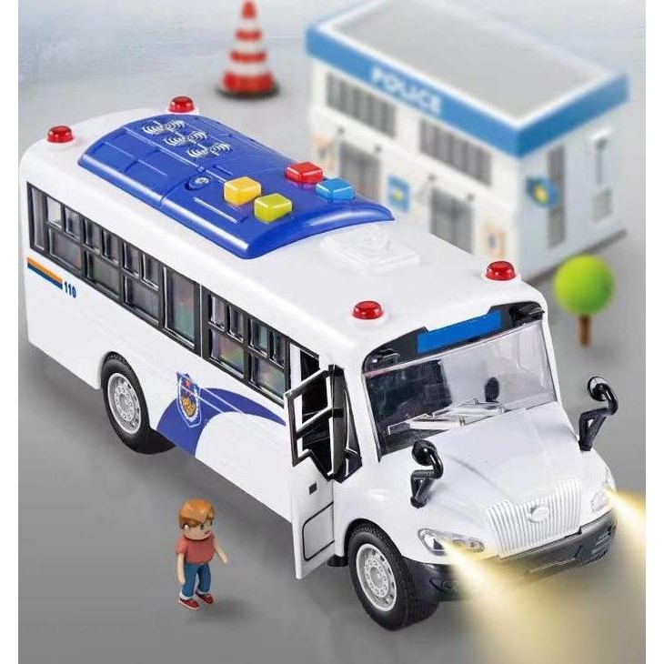 Tersedia Miniatur Bus AKAP Full Lampu Bisa Oleng Dan Belok Mainan Anak Mobil Mobilan The Little Bus 