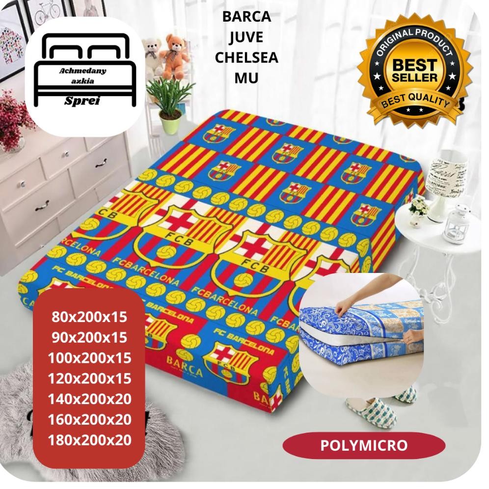 sarung kasur busa resleting | sprei resletingan motif bola untuk anak cowok | disperse/polymicro kai