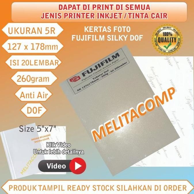 baru KERTAS FOTO FUJIFILM DOF UKURAN 5R