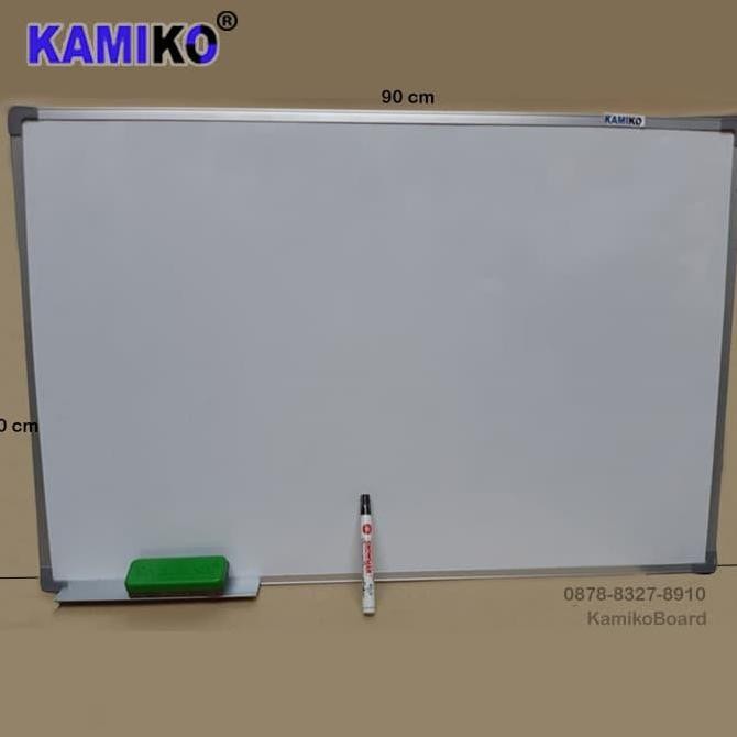 

Whiteboard Kamiko 60 X 90 Cm Gantung - Spidol Hitam - Hapusan