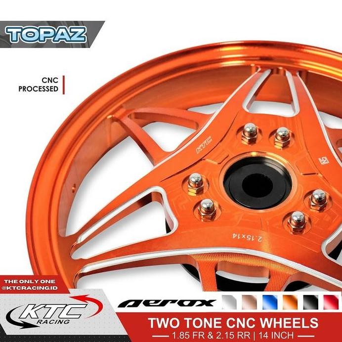 VELG KTC RACING TOPAZ 185x14 & 215x14 NMAX OLD NMAX NEW NEO TURBO AEROX 185 215 RING 14 NMAX155 AERO