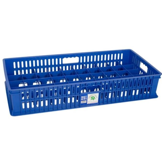 Green Leaf 2216 L Container Rak Gelas 50 Sekat Krat Plastik Lubang