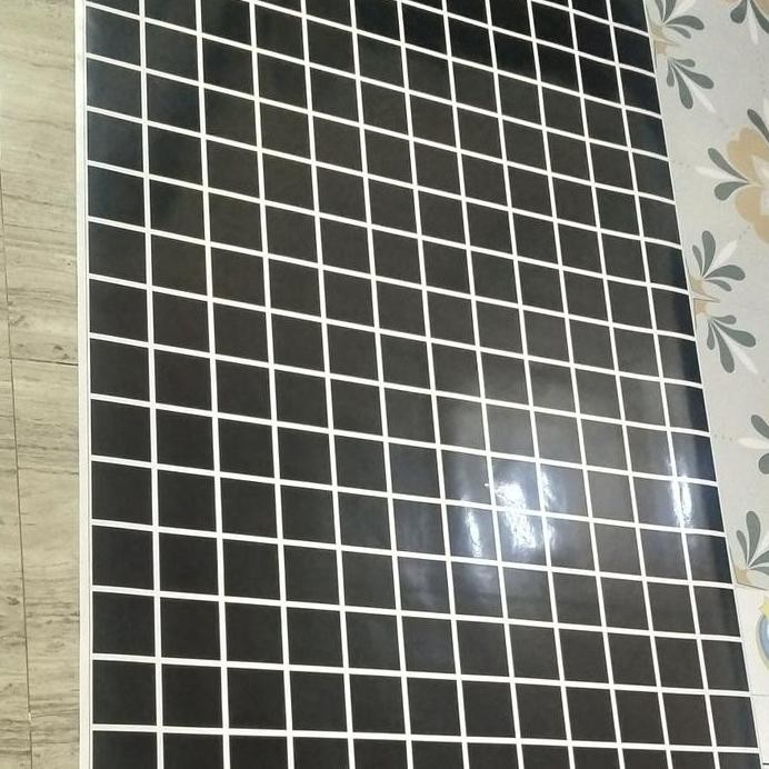 ready Stiker Tegel Dinding Dapur / Sticker Backsplash Motif Kotak