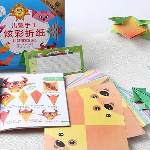 

baru ORIGAMI PAPER SET WITH INSTRUCTION BOOK / animal kertas lipat anak
