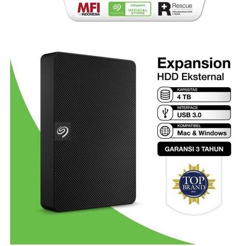 Seagate Expansion Hardisk Eksternal 4TB - Hitam