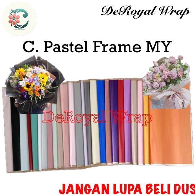 

baru 20 Lembar Cellophane Frame MY / Cellophane Frame Gold Metalic / Kertas Bunga / Wrap Bunga / Cellophane Paper / Wrapping Paper