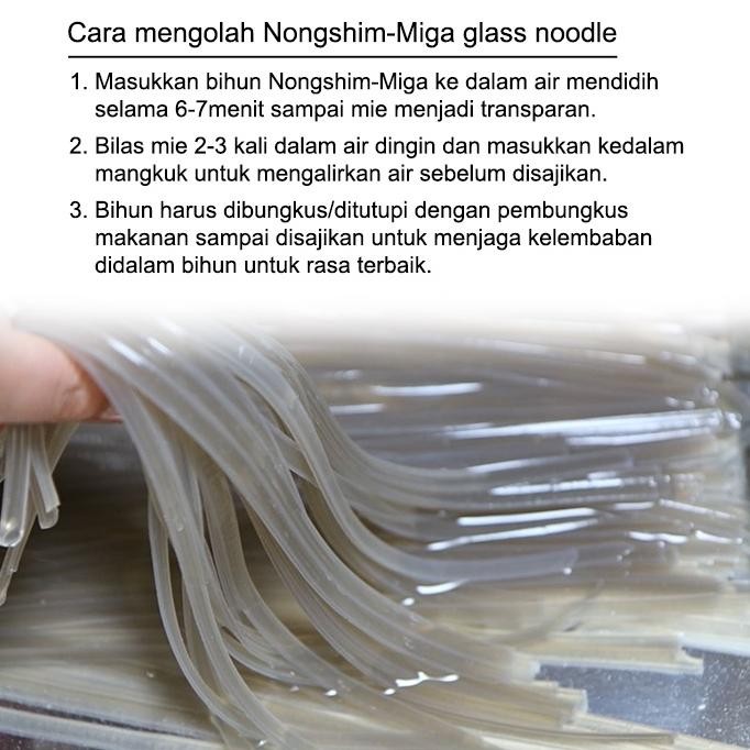 

ready Nongshim-Miga flat glass noodle 1kg - Vermicelli - Dangmyeon - Bihun - Soun Korea untuk Japchae 1kg murah