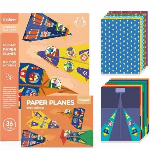 

baru KERTAS LIPAT ORIGAMI PAPER PLANES PESAWAT 2 SISI DOUBLE SIDE WARNA