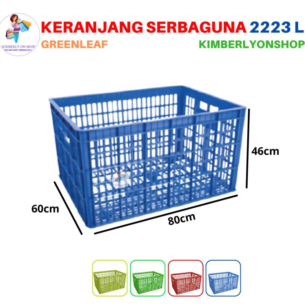 Keranjang Industri Container Box Roda 2223 L Green Leaf Ready