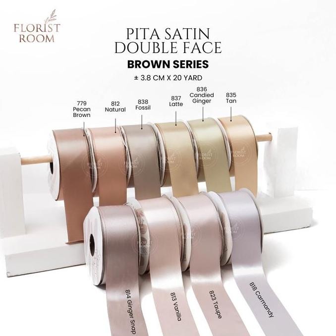 

ready stock Pita Satin Double Face 3.8cm x 20yard - Pita Satin