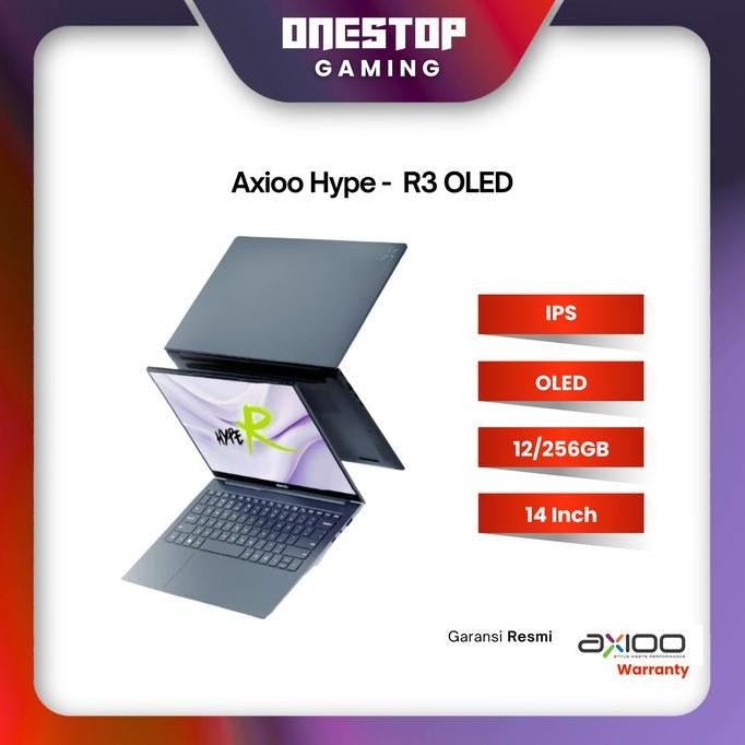 Axioo Hype R3 OLED i3 RAM 12GB 256GB SSD 14" FHD IPS / OLED