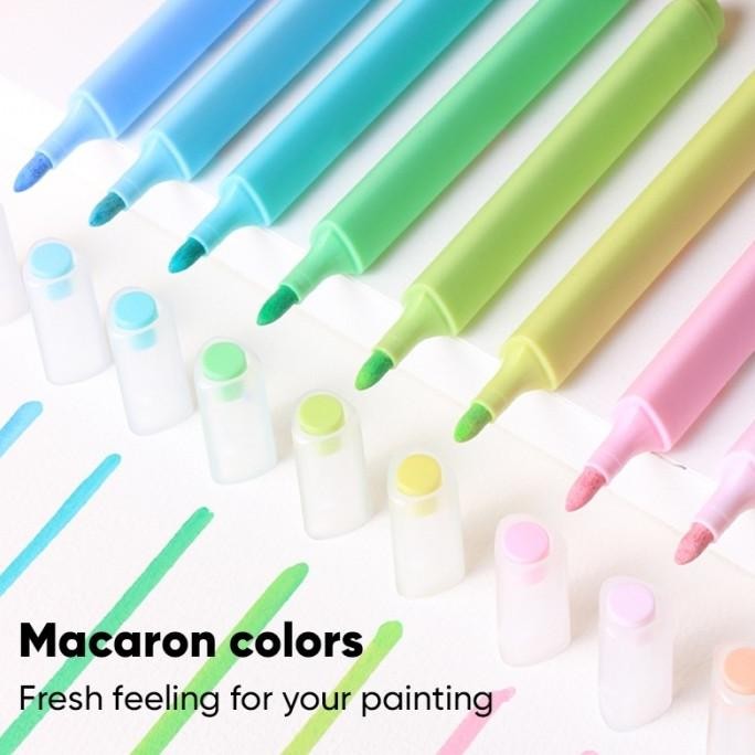 

ready GIORGIONE Acrylic Markers/spidol akrilik macaron set 12/24/36/48/60 Warna