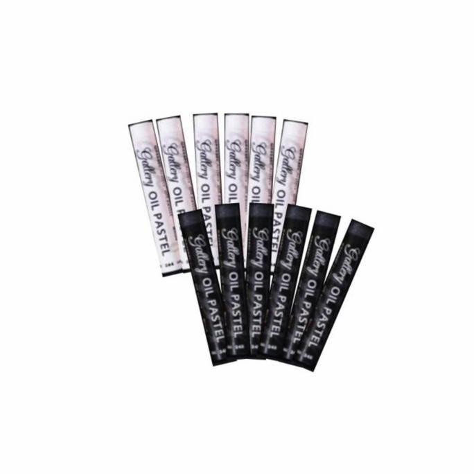 

ready Greebel Artist Oil Pastel Premium Hitam dan Putih Isi 12 (6H +6P)