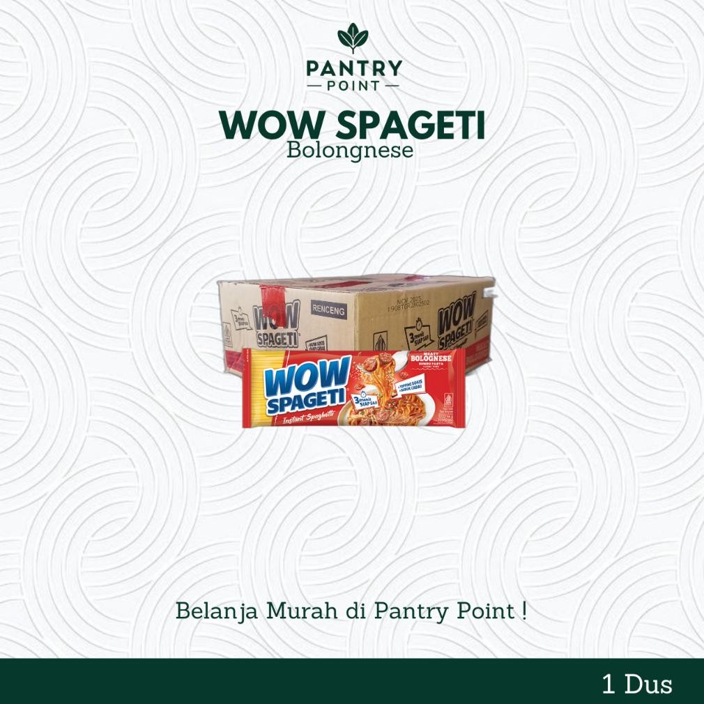 

ready (1 Dus) 40 Pcs WOW SPAGETI Carbonara Bolognese Aglio Olio Pasta Instant Spaghetti murah