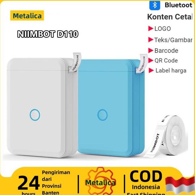 

NIIMBOT D110 Perekat Label Termal Portabel Nirkabel Bluetooth Printer Stiker