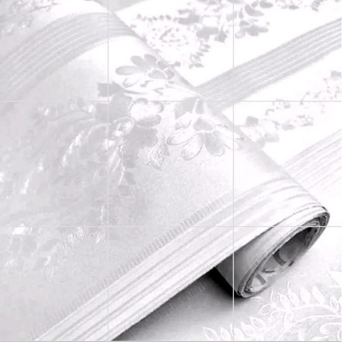 ready Wallpaper Dinding  Kamar Tidur BERTEKSTUR SERAT KAIN  Elegan Stiker Dinding  Polos