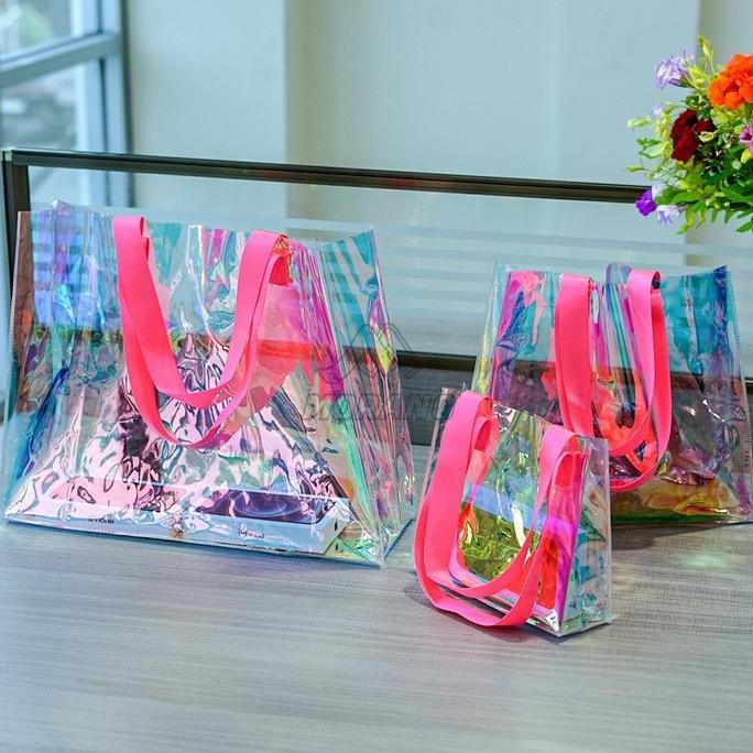 

ready stock Shopping Bag PVC Hologram Tas Belanja Tas Hadiah Goodie Bag Tas Souvenir