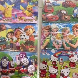 Meja Belajar Lipat Besi/Meja Belajar Anak Motif Katakter Baru