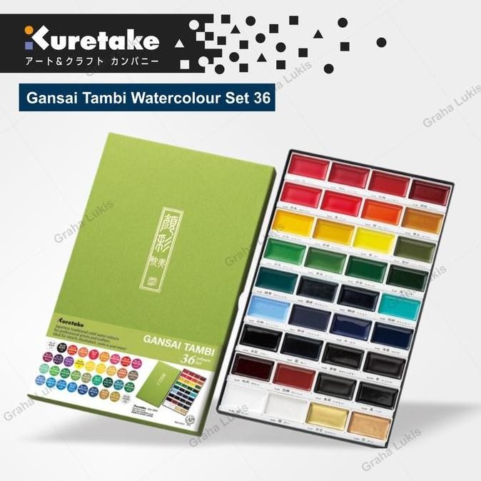

ready Kuretake Gansai Tambi 36 warna