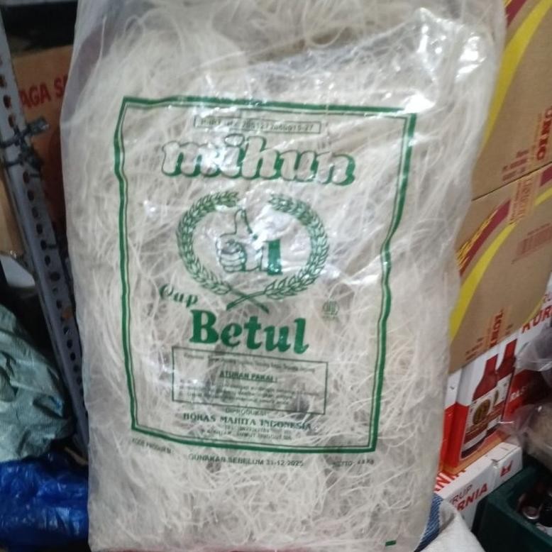 

ready Mihun- bihun medan Cap betul/Jempol 1 bal(5 kg) & repack + gratis 1 Bks minyak misop murah