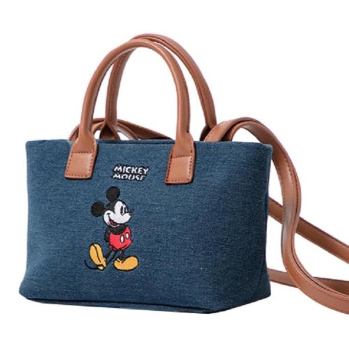 Sale Gracegift Mickey Mouse Canvas Tote Bag - Denim