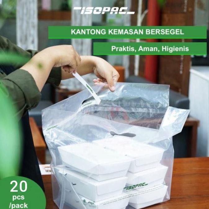 

ready stock Kantong Kemasan Bersegel Isopac Ukuran XL / Delivery bag
