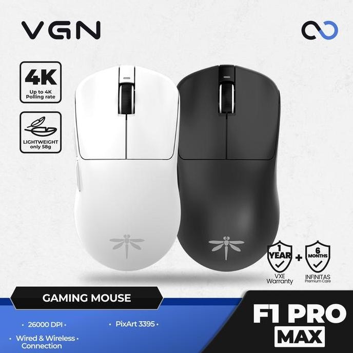VGN Dragonfly F1 PRO MAX 4K Wireless Light Weight Gaming Mouse