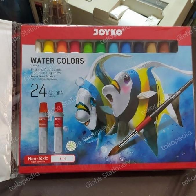 

ready Cat Air ( Water colour) Joyko 24 warna warna cerah dan jelas