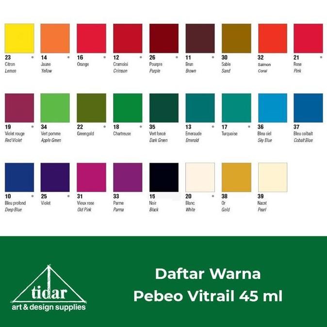 

ready Pebeo Vitrail / Glass Painting / Cat Transparent untuk Kaca 45 ml #1