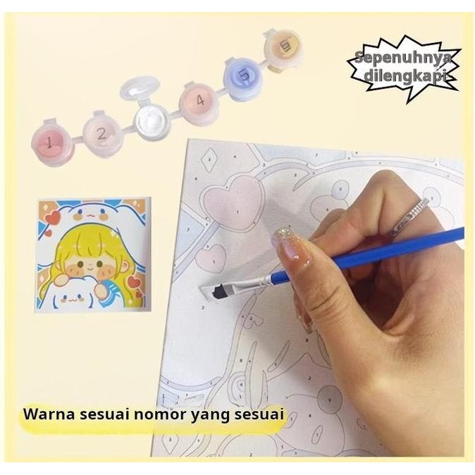 

ready Paint By Number 20x20 Lukisan Kanvas DIY Digital Painting Kit With Kanvas